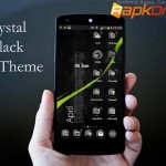 Theme Crystal Black Flat HD v12 Apk