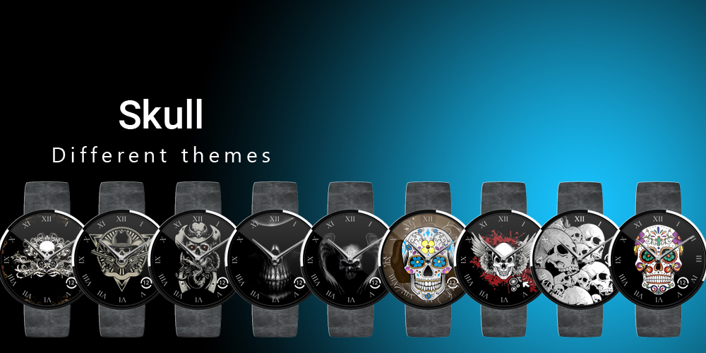   Skull Wear Watch Face: captura de tela 