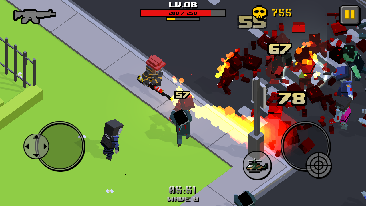  Cube Zombie War: captura de tela 