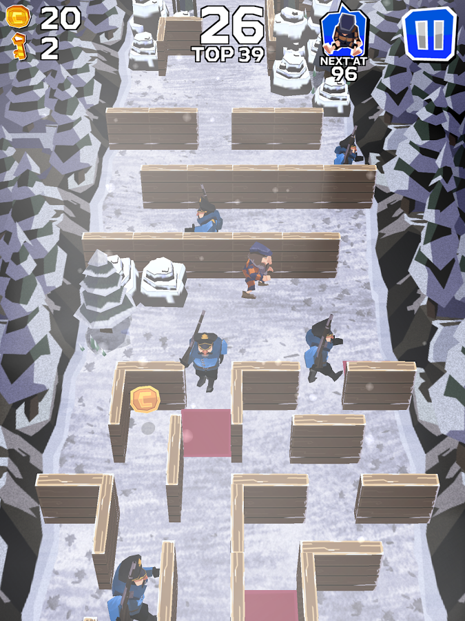 Winter Fugitives: stealth game: captura de tela 