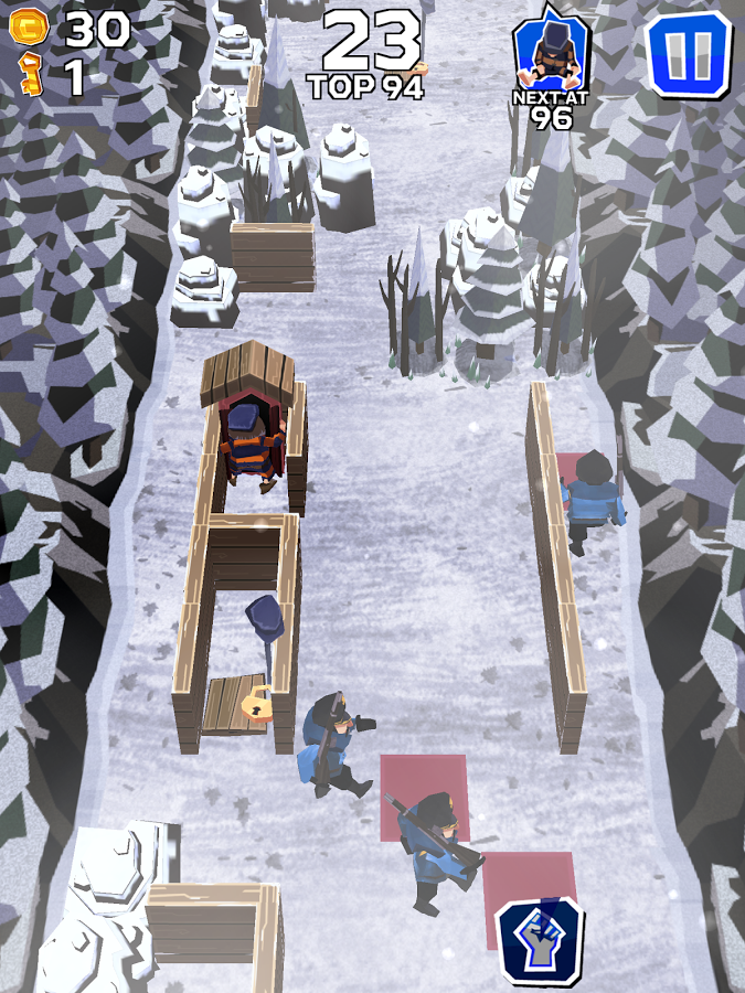  Winter Fugitives: stealth game: captura de tela 