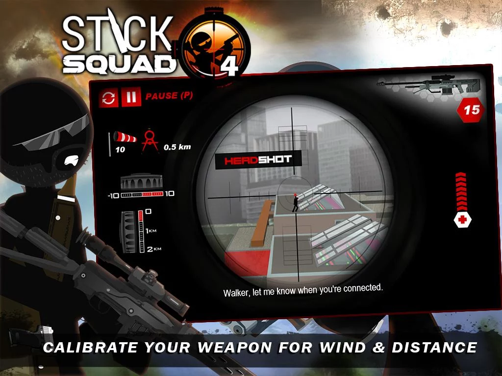  Stick Squad 4 - Sniper's Eye: captura de tela 