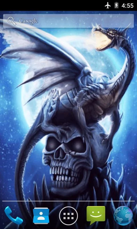   Dragon on Skull Live Wallpaper: captura de tela 