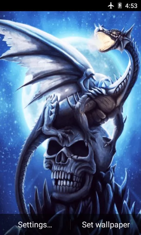   Dragon on Skull Live Wallpaper: captura de tela 