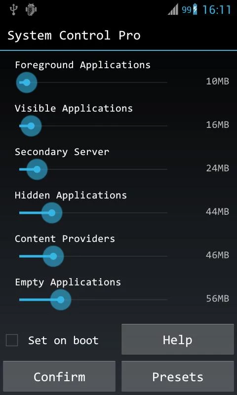   System Control Pro: captura de tela 