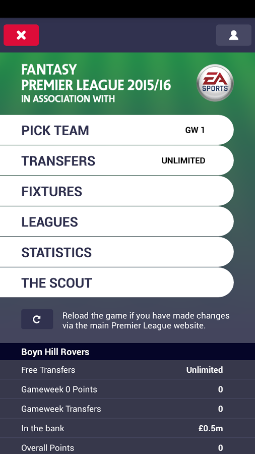   Fantasy Premier League 2015/16: captura de tela 