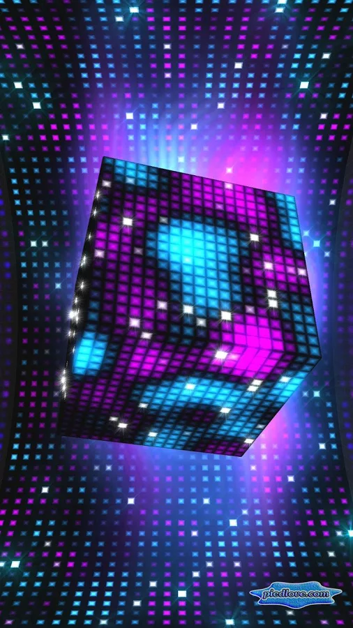   Bright Sparkling Pixel Cube 3D: captura de tela 