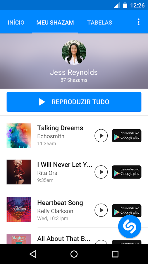  Shazam Encore: captura de tela 