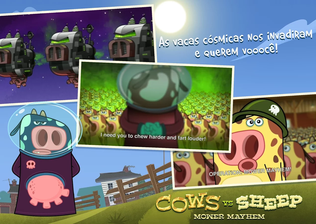   Cows Vs Sheep: Mower Mayhem: captura de tela 